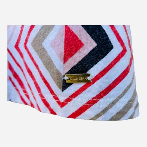 Tommy Hilfiger Geometric Print.3/4 Sleeve Tunic Top Size Med - Picture 6 of 8